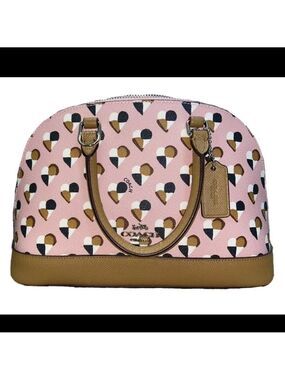 COACH MINI SIERRA CHECKERED HEART DESIGN LIKE NEW SACHEL BAG